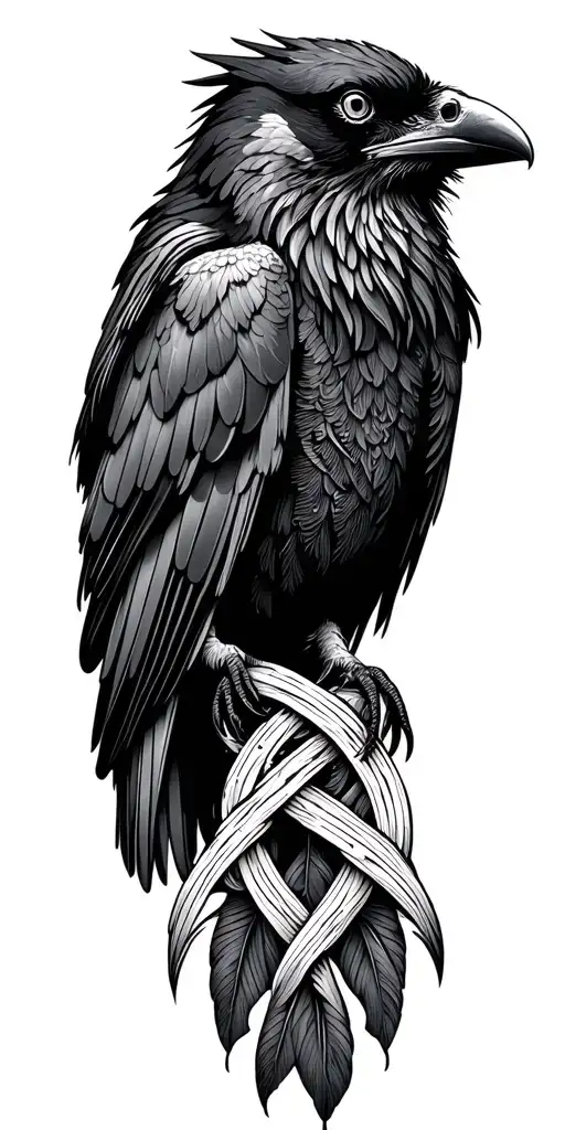 Raven Knotwork Design