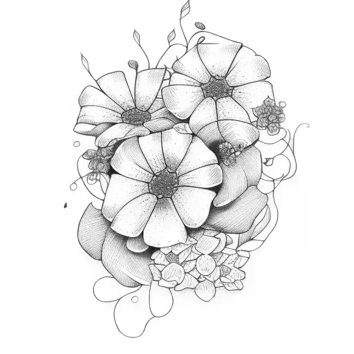 Vine Lines With Flowers On The Ends