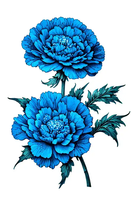 Blue Carnation Flower
