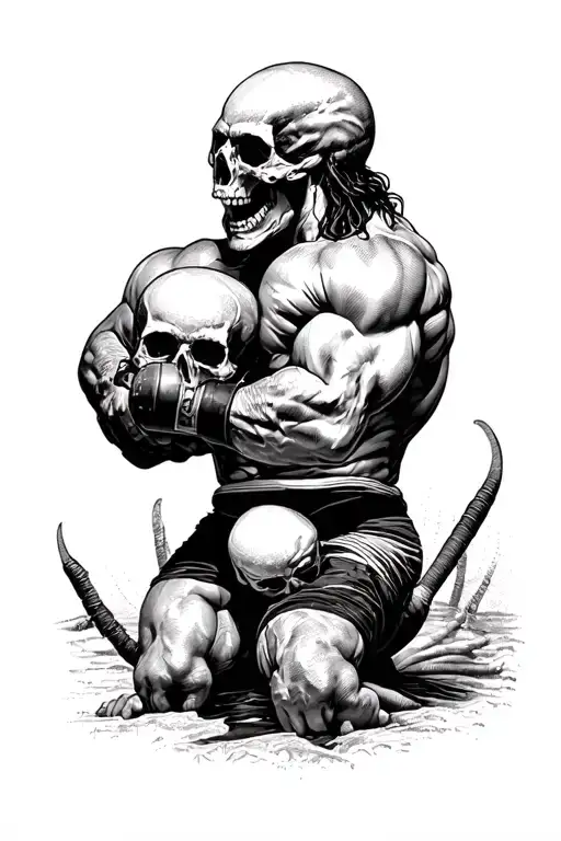 Wrestling And Skulls