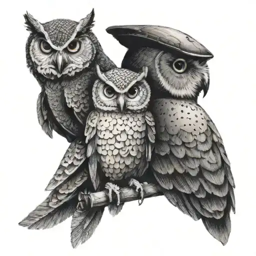 Owl And Parglider Pilot