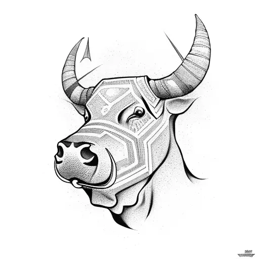 Bull Line Art