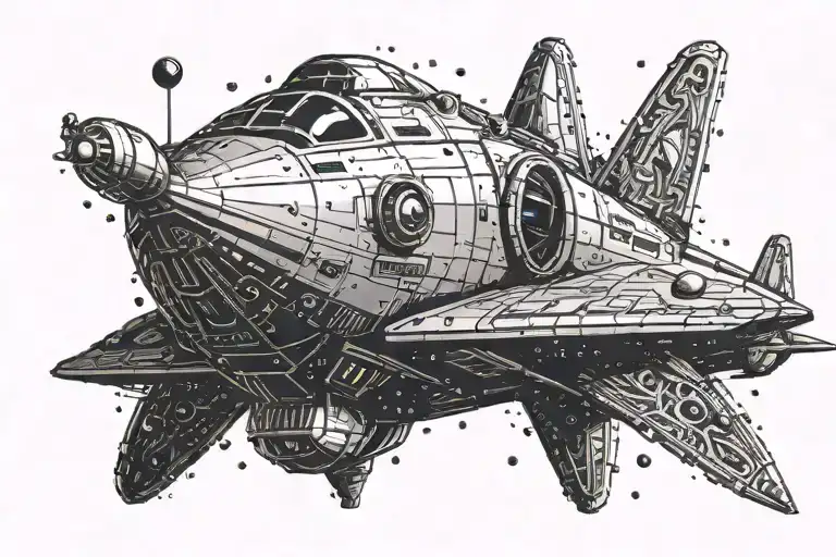 Spaceship With Alien