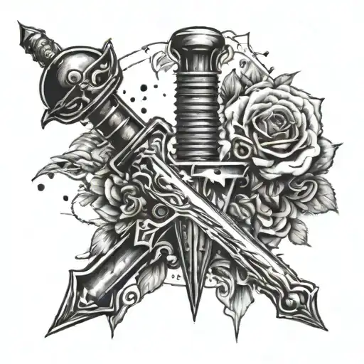 A Sword And A Syringe With A Human Heart