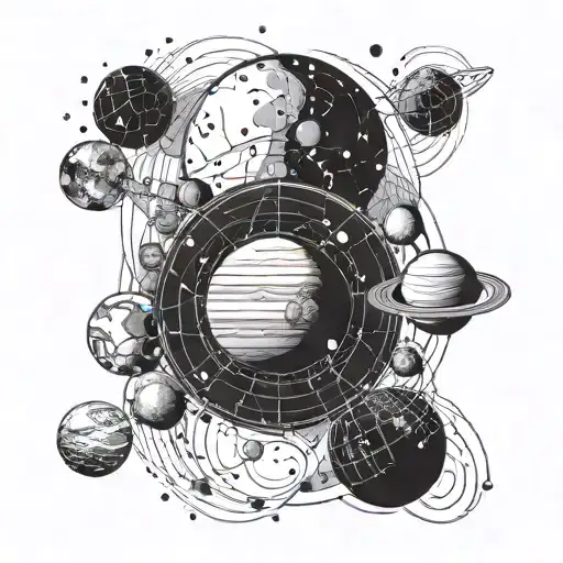 Incorporate Elements Of The Solar System Into A Geometric Design
