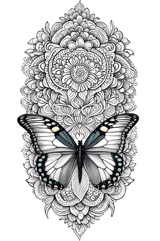 Butterfly And Mandala