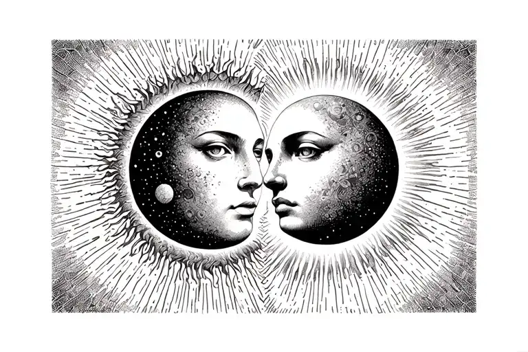 Sun Apart From Moon That Connects Them