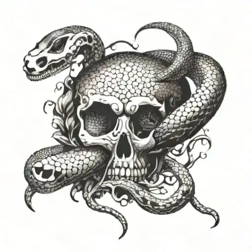 Skull And Snake