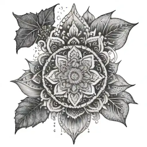 An Intricate Mandala Design Incorporating Symbols Of Self Care And Personal Growth
