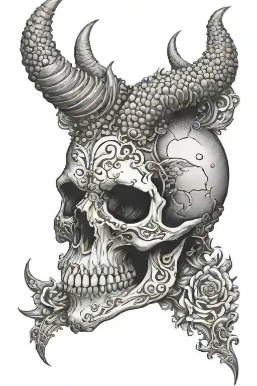 Skull With Horns