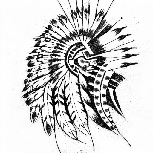 Native American Warrior Weasel Tail Headdress