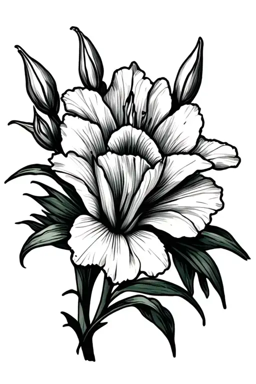 Simple Single Gladiolus Flower