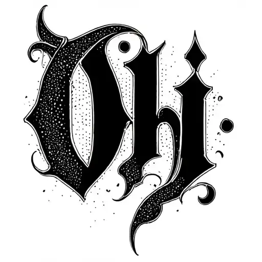 The Word Ohi In Gothic Lettering Dark Aesthetic Photograph