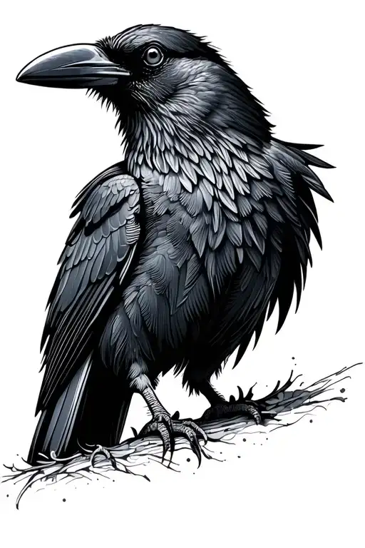 Crow Standing Side
