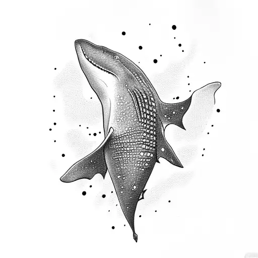 Whale Shark With Lilies