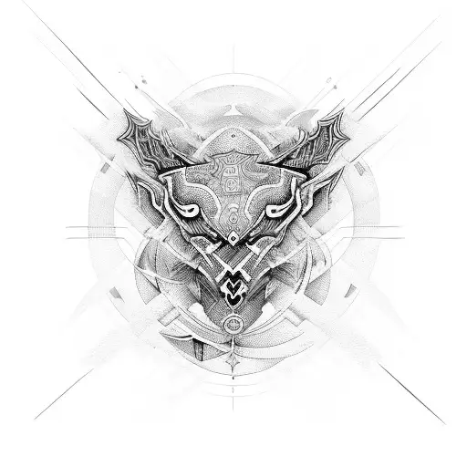 Abstract Design Incorporating The Names Of The Sons