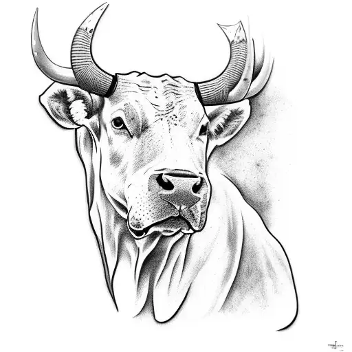 Bull With Head