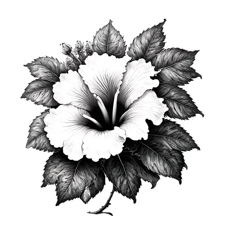 Hibiscus Flower With A Symbolism Of Hope And Renewal