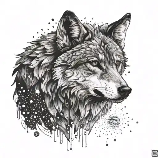 Femail Wolf Standing Tall Amidst