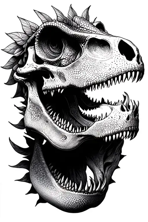 Dinosaurs Different Skulls Coming Together