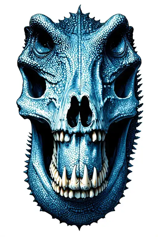 Dinosaur Skull Surrounded