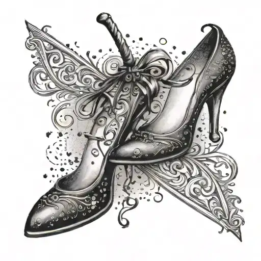 Incorporate A Femdom Symbol Like A Riding Crop Or High Heel Into A Dotwork