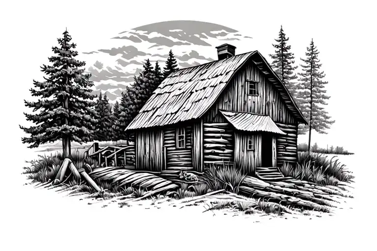 Country Tattoo With 6 Different Elements