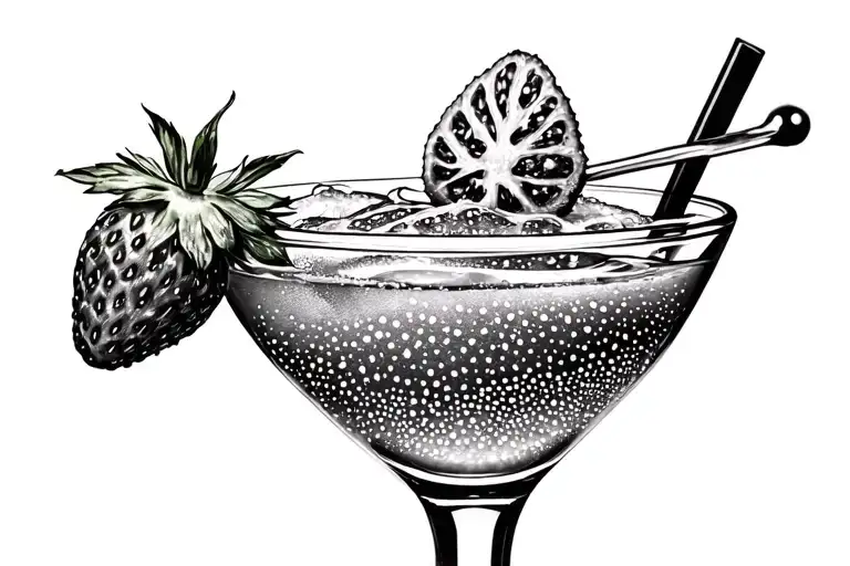 Cocktails Glass Strawberry