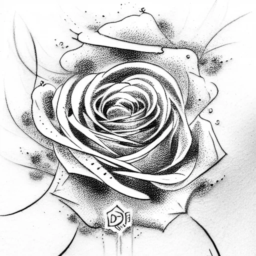 Black Rose Being Painted