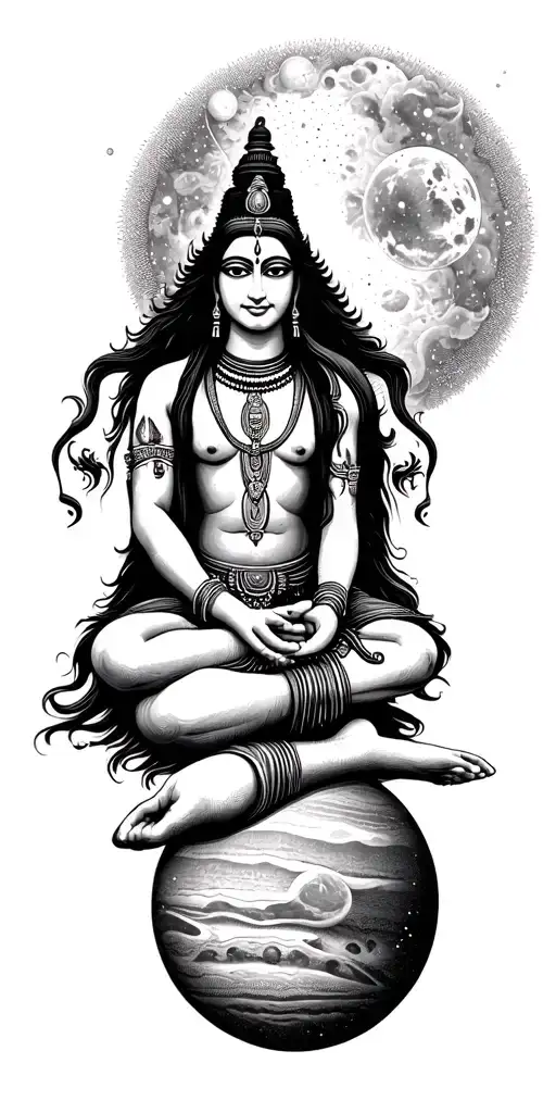 Shiva Sitting Planets