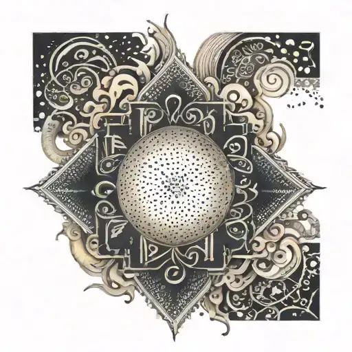 A Tattoo Combining The Names Deeyansh And Deera Into A Beautiful And Unique Symbol