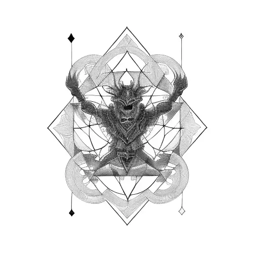 An Abstract Tattoo Depicting Believing And Manifesting On A Guys Shoulder