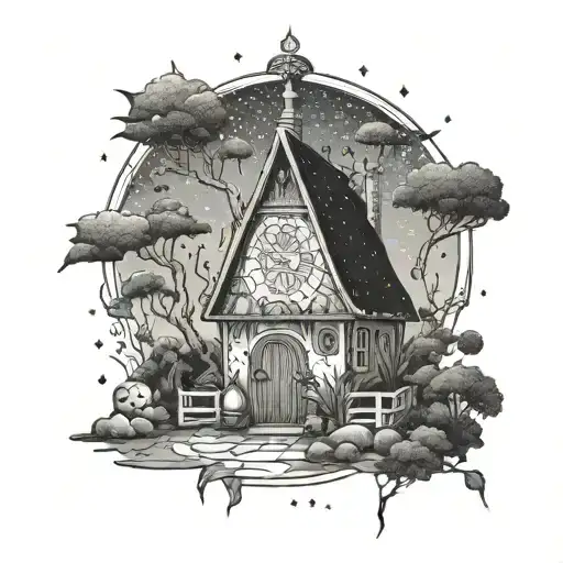 Babayaga Hut Tarot Card