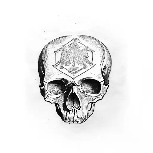 Skull That Covers The Word Boss