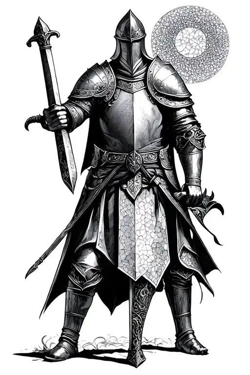 Knight Holding Sword