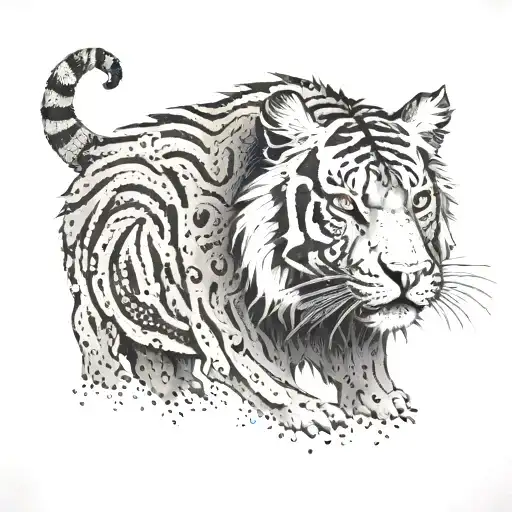 Tiger Monkey Ox Standing Side