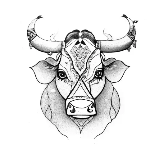 Indian Cow With Only Head