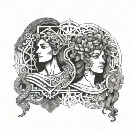 Greek Mythology And Geometry Patterns