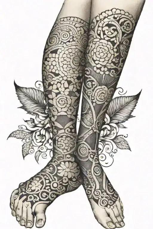 Patch Work Leg Sleeve