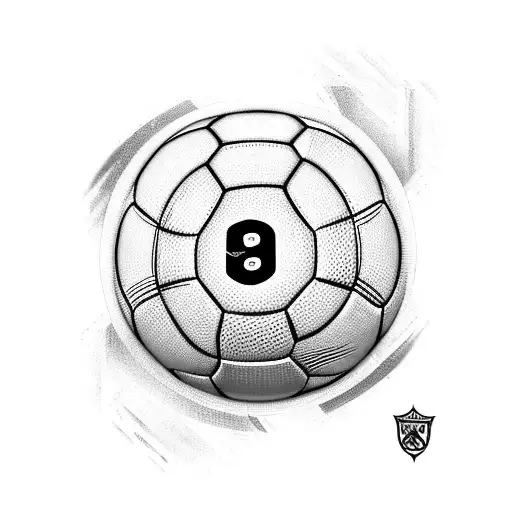 A Combination Of A Soccer Ball And A Jersey With The Number 8 Forming A Unique Symbol