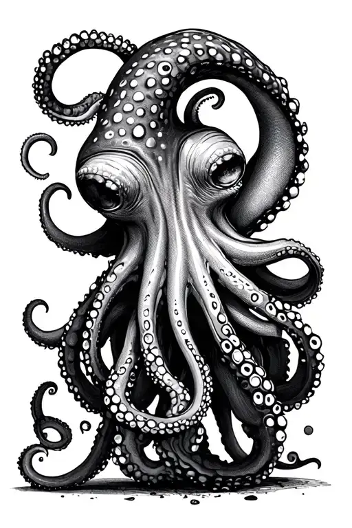 Octopus With Outstretched Tentacles