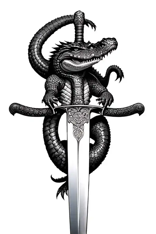 Alligator Samurai Sword