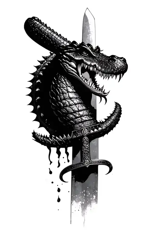 Alligator Samurai Sword