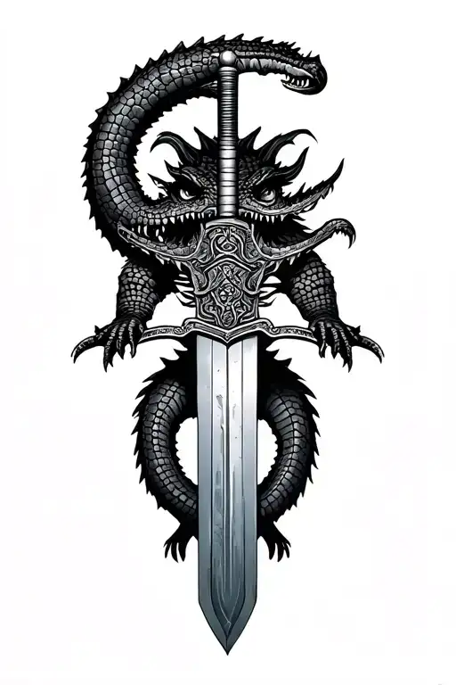 Alligator Samurai Sword