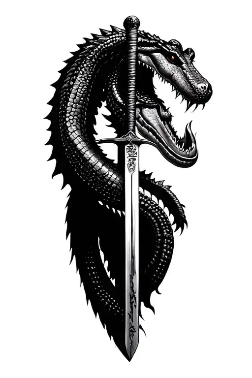 Alligator Samurai Sword
