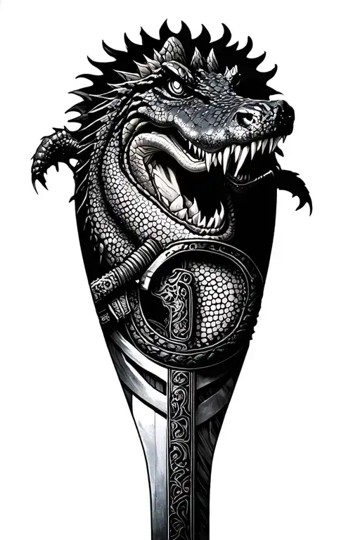 Alligator Samurai Sword