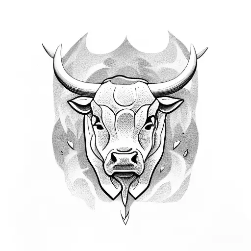 Bull With Only Head