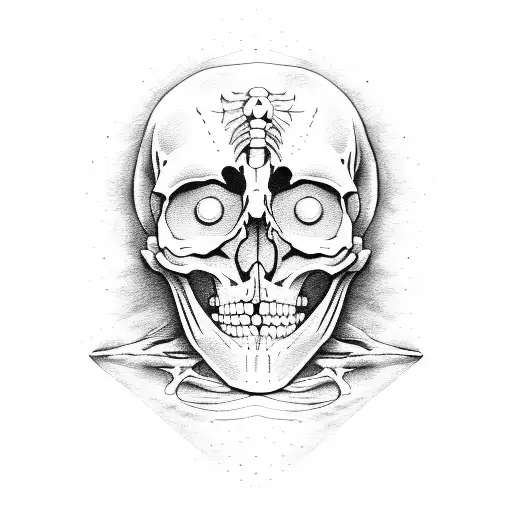 Half Skeleton Half Woman