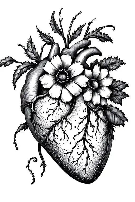 Heart And Flower