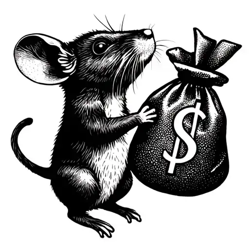 Mouse Holding Money Bag